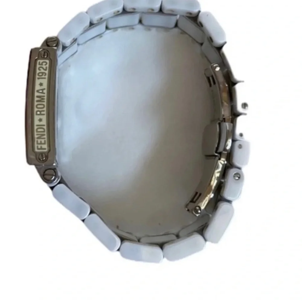 Fendi White Ceramic Square Watch Stainless Steel with Fendi Box - Picture 8 of 15